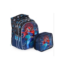 Miço Kids Spider-man 3 Gözlü Okul Sırt Çantası Seti Lacivert