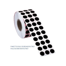 Tanex Işaretleme Nokta Etiketi 10Mm 5000Adt ⚫Siyah Nokta Etiket