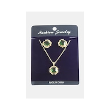 Kare Zirkon Taşlı Set Kolye 11 24618237