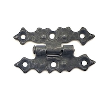 Antika Tarz Dekoratif Pirinç Yıldız Menteşe - 63x36 Mm, Oksit