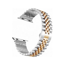 Watch 42mm Uyumlu Krd-36 Metal Kordon-gümüş-rosegold Gümüş-rosegold