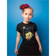 Sevbano Süngerbob You Are Amazing Yazılı Unisex Çizgi Film Çocuk Tişört Siyah