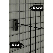 15 Cm 15 Adet Siyah Tel Pano Kancası Raf Askısı Siyah