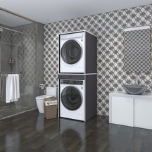 Kenzlife Çamaşır-Kurutma Makinesi Dolabı Avi Senna Gri 187 070 60 Çekmeceli Banyo Çok Renkli