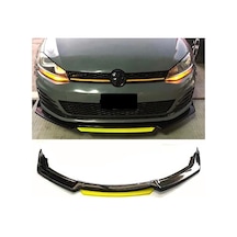 Renault Grand Scenic 2009-2013 Sarı Şeritli Renkli Ön Ek Ön Lip Piona Black 4 Prç