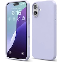 Newface Apple iPhone Uyumlu 16 Plus Kılıf Nano İçi Kadife Silikon - Lila Diğer