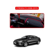 Cıtroen C5 2008-2015torpido Koruma Halısı Kırmızı Kenar