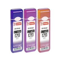 Kalem Ucu 120 Li 0.7 Mm 2b 3 Paket Çoklu Versatil Kalem Uç Mekanik Uçlu Otomatik Kurşun Mikro K Tek Renk