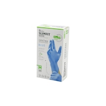 Reflex Slimfit Glove Kod-026 M Mavi Pudrasız Muayene Eldiven 100lü 5615