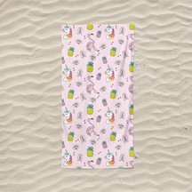 Marte Home Pembe Konsept Baskılı Çocuk Plaj Havlusu
