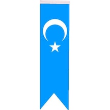 Masa Üstü Kırlangıç Doğu Türkistan Bayrağı - 8X30Cm Çift Taraflı