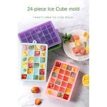 2 Adet 24'lü Silikon Buzluk Kokteyl Meyve Dondurma Sunum Şekilli Buz Kalıbı Ice Cube Silikon Diğer