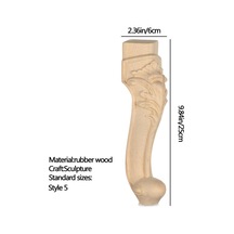 Dekorasyon El Sanatları Masif Mobilya Ayak Bacaklar Dolap Koltuk Ayakları Ahşap Oyma 25x6cm Style 5