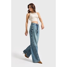 Itsbasic Kadın T.kot Rengi 4w5-31 Barrel Fit Bol Kesim İç Boy 83cm %100 Koton Denim Jean