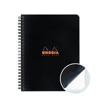 160x210 Mm A5+kareli Defter Siyah Kapak Yandan Spiralli 80 Yp 5 Li Çok Renkli