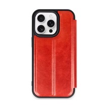 Sh Newface Apple iPhone Uyumlu 15 Pro Max Kılıf Flip Cover - Kırmızı Najmaddin