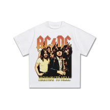 Acdc Bant Baskı Moda Beyaz