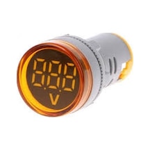 Sarı Pano Tipi Voltmetre Sinyal Lambası Ac 220v 60v-500v Ölçüm