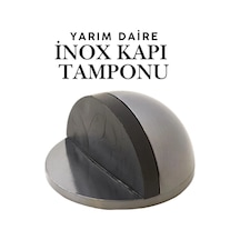 İnox Yarım Daire Yapışkanlı Kapı Tamponu Kapı Stoperi Metal Kapı Stopu Durdurucu Kapı Kolu Koruyucu