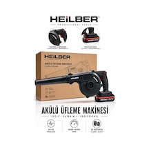 Heilber Ba011511 Akülü Üfleme Makinesi 21v Yaprak Ve Toz Üfleme Blower 2 Batarya 1 Şarj Aleti Hız Ayarlı