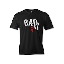 Bad Girl - Sin Siyah Erkek Tshirt