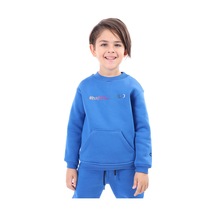 Toontoy Unisex Çocuk Baskılı Sweatshirt Saks Mavi