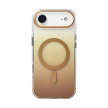 Apple Uyumlu iPhone 17 Air Kılıf Transparan Renk Geçişli M-safe Şarj Özellikli Toros Kapak Gold