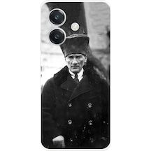 Oppo A3 Uyumlu Mustafa Kemal Atatürk Portre Baskılı Silikon Kılıf Renkli