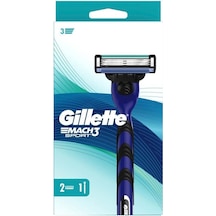 Gillette Mach 3 Sport Tıraş Makinesi + Yedek Tıraş Bıçağı 2'li