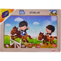 Mey İthalat Ony-85-86-87-88 Ahşap Eğitici Puzzle Sporlar -onyıl