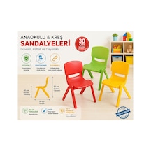 Plastik Kreş Sandalyeleri 30cm Anaokulu Plastik Sandalye Küçük Yaş Grupları İçin Özel Olarak Tasarlanmış, -konforlu Ve Güvenli Sarı