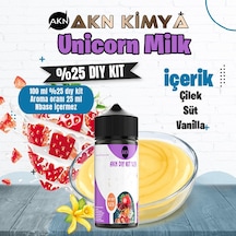 Unicorn Milk Cutwood Yoğun Dıy Kit Çilek Süt Vanilya Gıda Aroması %25 Oranda Aroma İçerir Hazır Değildir 100 Ml
