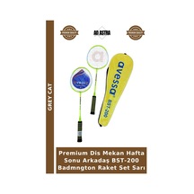 Premium Dis Mekan Hafta Sonu Arkadaş Bst-200 Badmngton Raket Set Sarı
