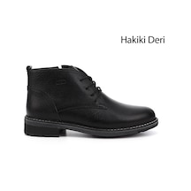 Gönderi(R) Gönderi R Erkek Siyah Bağcıklı Kauçuk Taban Hakiki Deri Klasik Bot Dkmb82242607