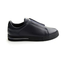 Bambi Lacivert Antik Hakiki Deri Erkek Sneaker E01610197141