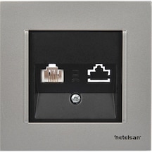 Netelsan Telefon Prizi Gümüş Mat Siyah 1 Adet