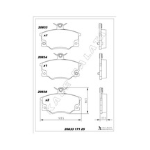Kale-balata Ön Fren Balatası Fıat Tempra-tipo-uno-punto Alfa Romeo 33-145-146-155 20833-a00-00-kd13 5892735 77362185 71752994 5892481