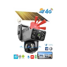 O-kam Sim Kartla Çalışan Yeni Kasa O-kam 3915 4g 6mp Ptz Dual Lens Güneş Panelli Solar Panaromik Kamera
