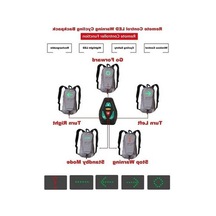 Pazly Gece Bisiklet Güvenliği İçin 15l Su Geçirmez Güvenlik Led Sırt Çantası, 500mah Şarjlı Çok Renkli Çok Renkli