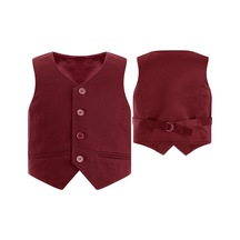 Bordo Çocuk Boys Beyler Düz Renk Yelek V Yaka Düğme Aşağı Geri Askı Sivri Yelek Parti Sahne Performansı Bordo Bordo Çocuk Boys Beyler Düz Renk Yelek V Yaka Düğme Aşağı Geri Askı Sivri Yelek Parti Sahne Performansı Bordo