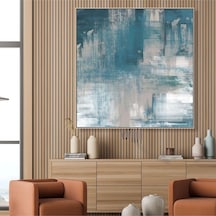 Soyut El Yapımı Yağlı Boya Tablo 95x95cm