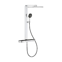 Grohe Rainshower Aqua Pure Duvara Monte Termostatik Bataryalı Duş Sistemi Siyah/krom - 100961kı00 Siyah
