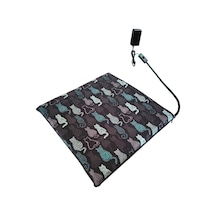 Kedi Minderi Isıtmalı Model 45x45cm 12v Adaptörlü Su Geçirmez Kdtes17