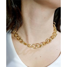 Lak Kaplama Kalın Zincir Kolye Gold 463952105 Altın