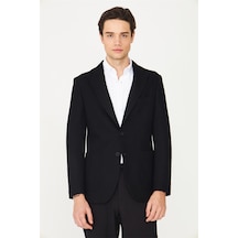 Siyah Kadife Fitilli Modern Kesim Düğmeli Blazer Ceket Siyah Siyah Kadife Fitilli Modern Kesim Düğmeli Blazer Ceket Siyah