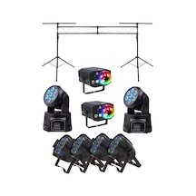 Quenlite Sahne Işık Sistemi Start Paket-3 (Stand Lazer Led Par Robot)
