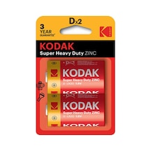 Kodak Blisterli Çinko Karbon Büyük Pil 2'li Paket