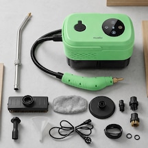 Muzeko Steam Cleaner Dijital Buharlı Temizlik Robotu Çok Fonksiyonlu Buharlı Temizlik Makinesi 2500w Yeşil