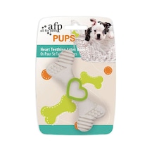 Afp - 830 - Pups-heart Teething Lateks Kemik - Aconcept - Yavru K.yeşil