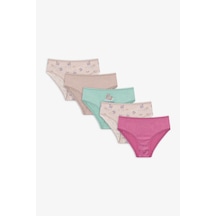 Penti Renkli Kız Çocuk Unicorn Dream Pamuklu 5'li Slip Külot